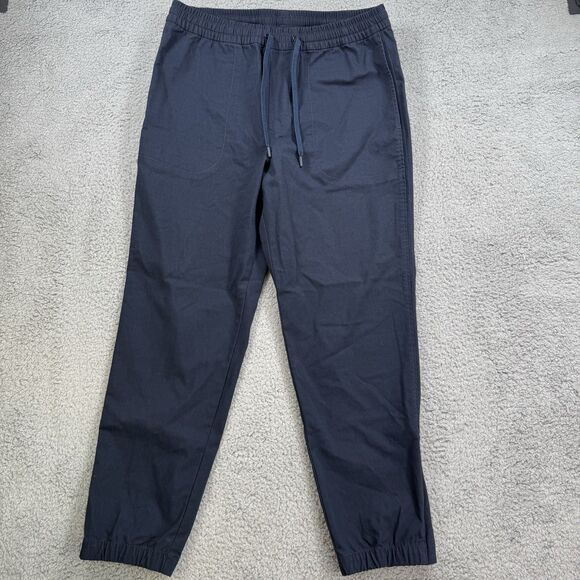 S J.Crew Pants Mens M Blue Stretch Twill Jogger Drawstring Casual Elastic Waist - Picture 1 of 11